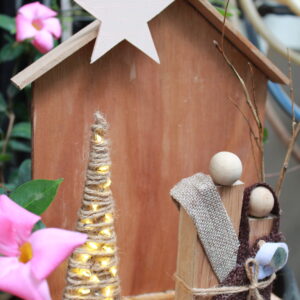 wooden holy family set