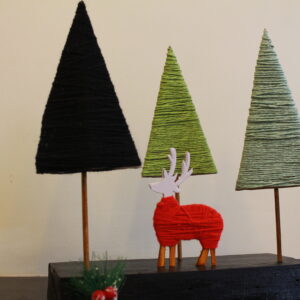 christmas reindeer and trees