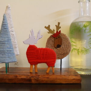 cozy yarn reindeer forest set